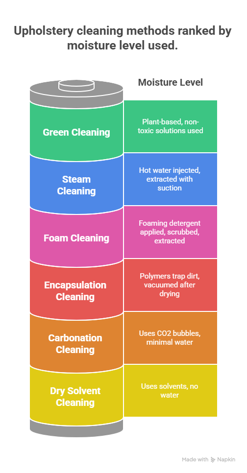 Types of Upholstery Cleaning Services Long Island