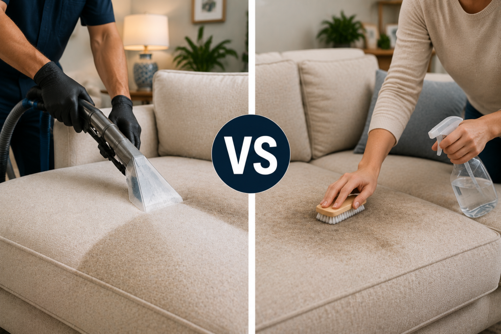 Professional Upholstery Cleaning vs DIY Options
