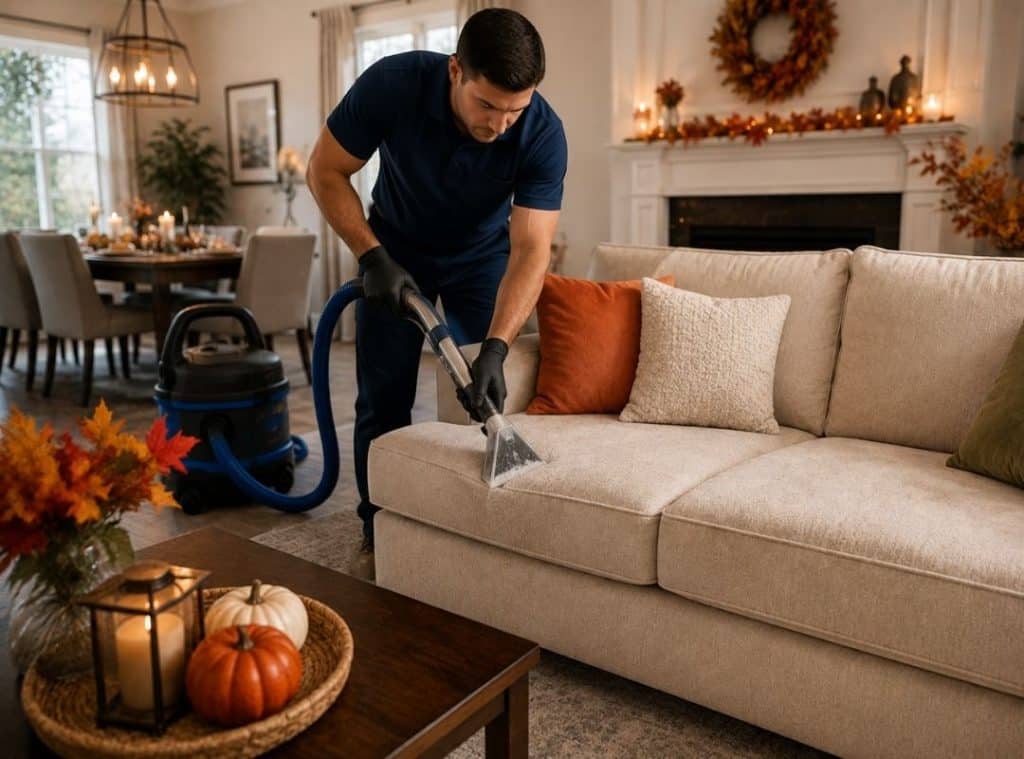 upholstery cleaning before holidays
